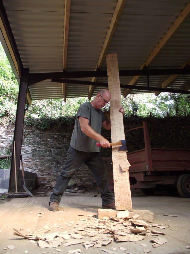 Sideaxe Work on Riven Board